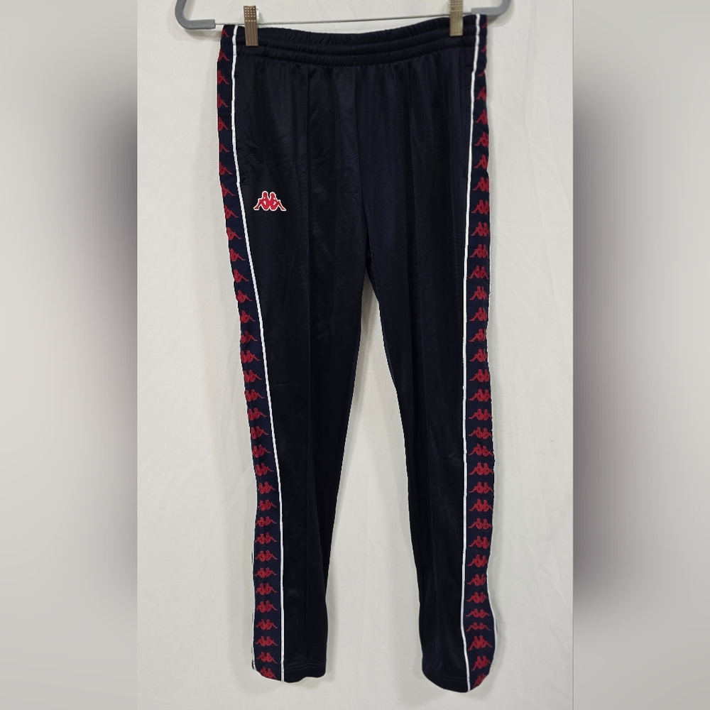 Kappa men M 222 banda astoria snaps track pants blue running‎ atlethic sport